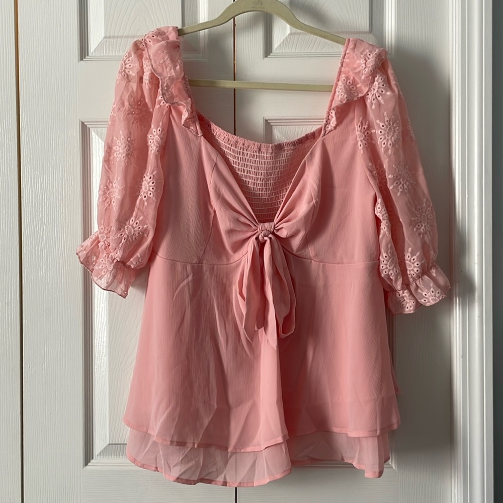 EVALESS Sweetheart Neck Blouse